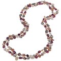 Multi-colored Baroque Freshwater Pearl 60-inch Endless Necklace (6-8 mm)
