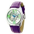Android Women's Concept T-40 Purple Skeleton Automatic Leather Watch