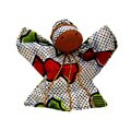 Global Handmade Hope White Kitenge Angel Ornament (Rwanda)