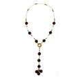 Goldtone Brown Bead 'Second Chances' Necklace (USA)