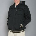 Ministry of Fashion Men's Black Fleece Hooded Jacket