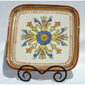 Sauvage Design Ceramic 11-inch Square Platter (Tunisia)