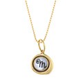 Waxing Poetic Brass Letter M Mother of Pearl Charm Necklace