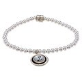 Waxing Poetic Sterling Silver Bead Mother of Pearl 'L' Stretch Bracelet