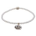 Waxing Poetic Sterling Silver Bead Mother of Pearl 'J' Stretch Bracelet