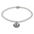 Waxing Poetic Sterling Silver Bead Mother of Pearl 'E' Stretch Bracelet