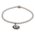 Waxing Poetic Sterling Silver Bead Mother of Pearl 'C' Stretch Bracelet