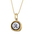 Waxing Poetic Brass Letter R Mother of Pearl Charm Necklace