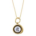 Waxing Poetic Brass Letter A Mother of Pearl Charm Necklace