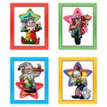 Zhee Singer Studios 'Clown' 4-piece Giclee Frame Matted Print Art Set
