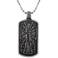 West Coast Jewelry Antiqued Cross Dog Tag Necklace