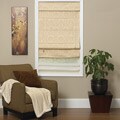 Antique Pearl Fabric Roman Shade (31 in. x 72 in.)