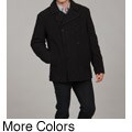 Kenneth Cole Men's Black Wool Blend Peacoat FINAL SALE