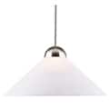 Jefferson 1-light Brushed Steel Convertible Pendant
