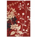 Hand-tufted Floral Red Wool Rug (2' x 3')
