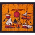 'Sunset Fishing' Batik Tapestry (Mozambique)