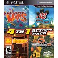 PS3 - 4 In 1 Action Pack (Mushroom Wars/Digger/Smash Cars/Wakeboard)