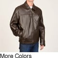 Chaps Men's Leather Open Bottom Jacket