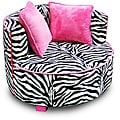 Magical Harmony Kids Minky Zebra Redondo Chair