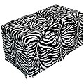 Magical Harmony Kids Minky Zebra Tufted Toy Box