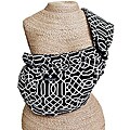 Balboa Baby Adjustable Sling in Black/White Geo 
