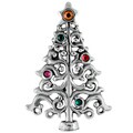 Silvermoon Sterling Silver Holiday Tree Crystal Pin