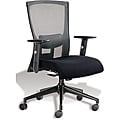J & K Black Mesh Ergonomic Height-adjustable Office Chair