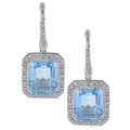 Encore by Le Vian 14k Gold Blue Topaz and 2/5ct TDW Diamond Earrings (G-H, ...