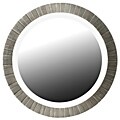 Glades Round Antique Silver Wall Mirror