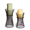 Twisted Wire Tower Candleholders Set