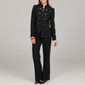 Tahari Women's 2-piece Crepe Military Pant Suit
