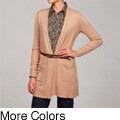 Cupio Women's Long Cardigan w/Belt