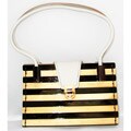 Navy Pine and Leather Handbag (Colombia)