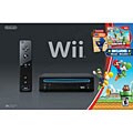 Wii - Black Wii System w/ New Super Mario Bro