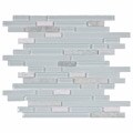 SomerTile 11.625x11.75-in Reflections Piano Ming Glass and Stone Mosaic Tile ...