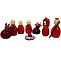 Global Handmade Hope Red Tagua Nut Nativity Decor (Colombia)