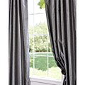 Storm Grey Vintage Faux Textured Dupioni Silk 96-inch Curtain Panel
