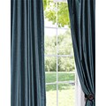 Peacock Vintage Faux Textured Dupioni Silk 108-inch Curtain Panel