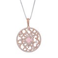 Sterling Silver Tourmaline and Cubic Zirconia Necklace