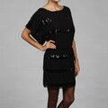 Jessica Simpson Junior's Jet Black Sequin Stripe Dress FINAL SALE