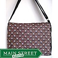 Two Tree Designs Black Skull and Scissors Messenger Bag