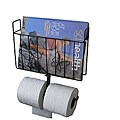 Metal Magazine Rack with Toilet Tissue Dispenser