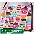 Two Trees Designs Purple Delectable Cupcakes Messenger Bag