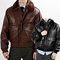 United Face Men's Military G1 Leather Flight Bomber Jacket