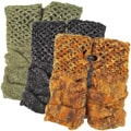Mohair Wool Fleece-lined Brick Fingerless Hand Warmer (Nepal)