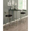 Black/ Silver Metal Space-saver Bar Table