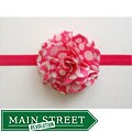 Bow Clippeez 2 Envy Hot Pink and White Polka Dot Headband
