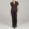 Tahari Women's Black Short Sleeve Pant Suit