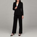 Tahari Women's Black Pinstripe Pant Suit