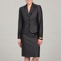 Tahari Women's Black/ White Tweed Skirt Suit